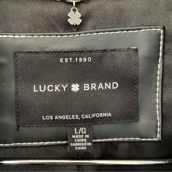 Lucky Brand Teddy dress coat sz L - Picture 3 of 4